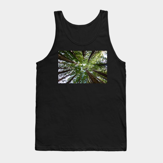 Looking up to the Redwood trees. Tank Top by sma1050